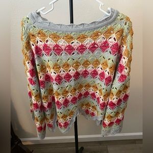 Oversized Umgee colorful Doily top